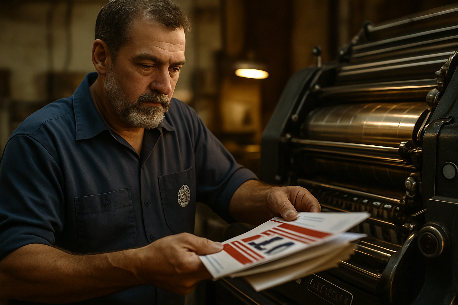 Mitchell press operator on rush political print job